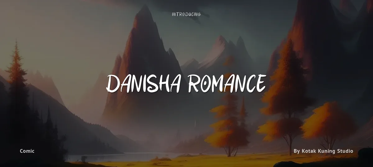 Danisha Romance font preview