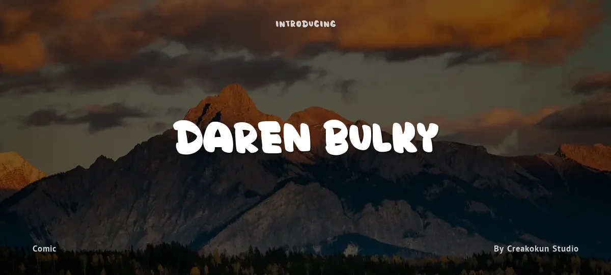 Daren Bulky font preview