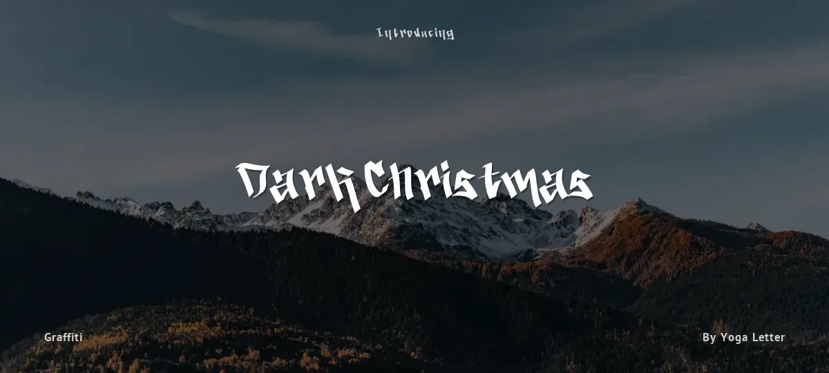 Dark Christmas font preview
