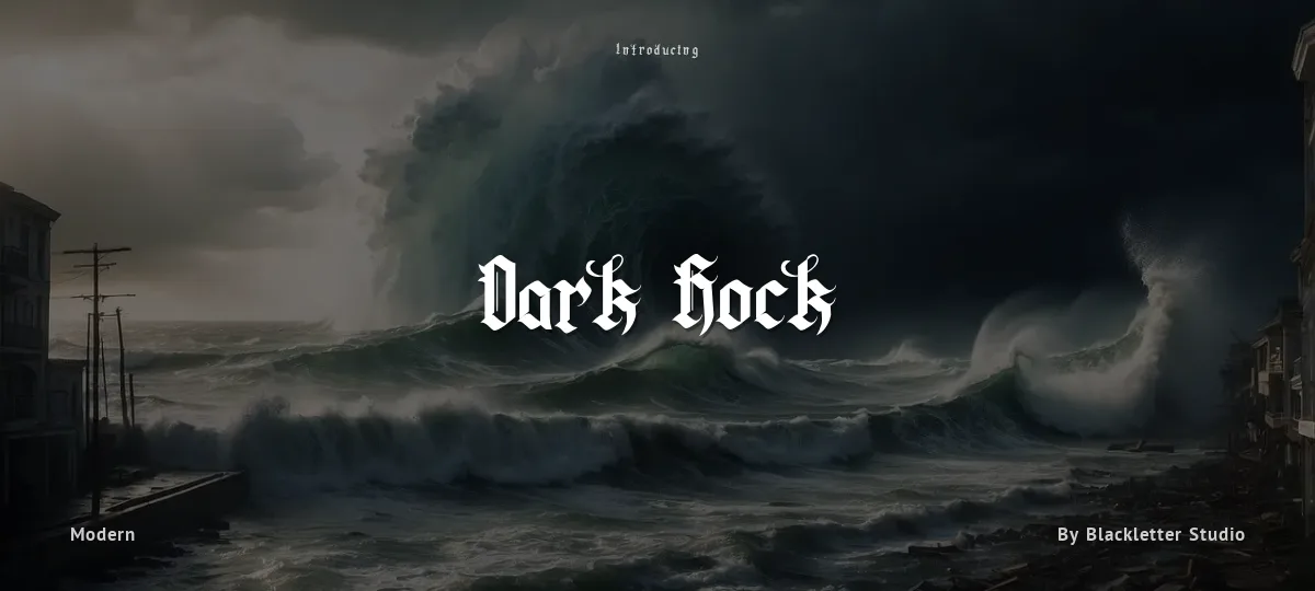Dark Rock font preview