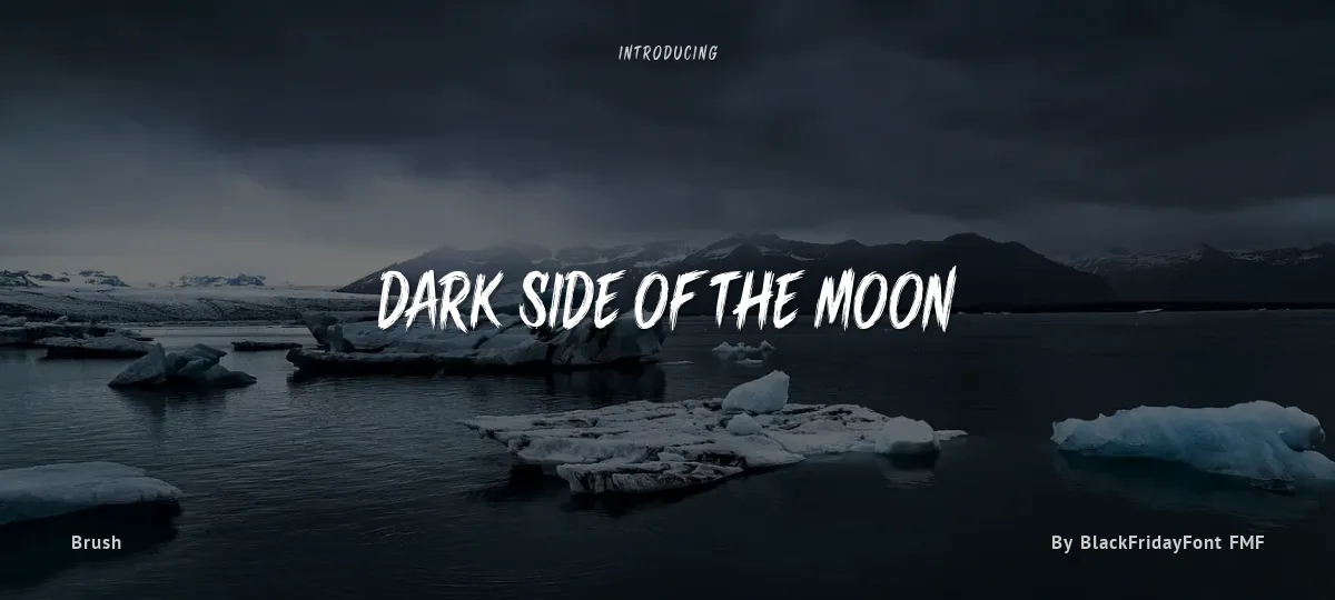 Dark Side of the Moon font preview