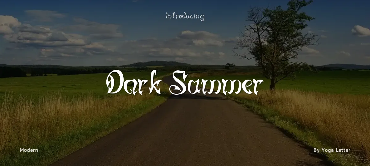 Dark Summer font preview