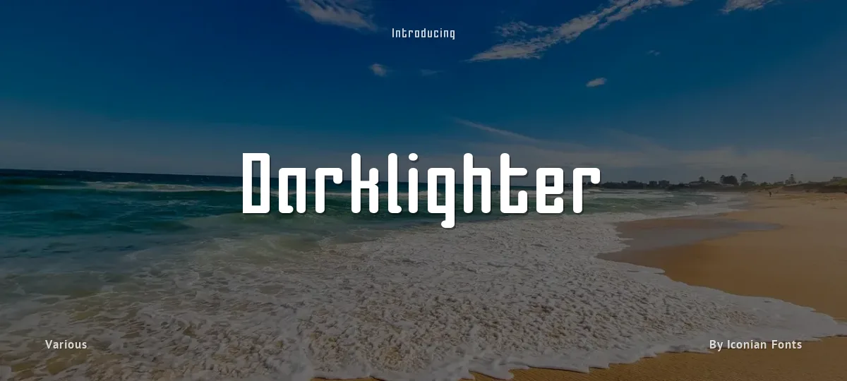 Darklighter font preview