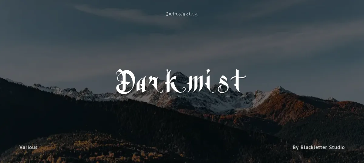 Darkmist font preview