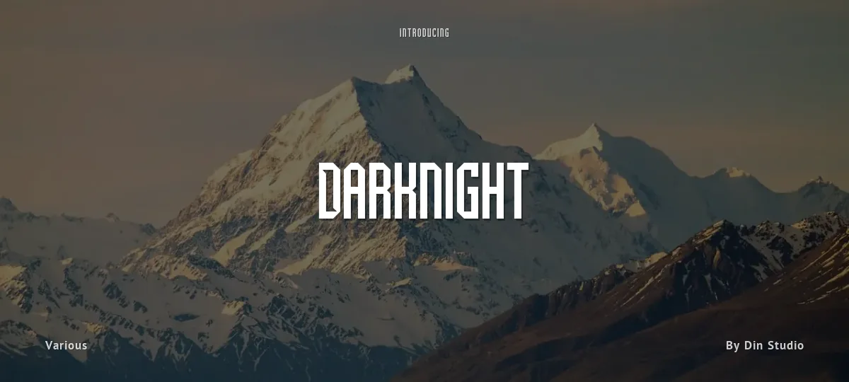 Darknight font preview