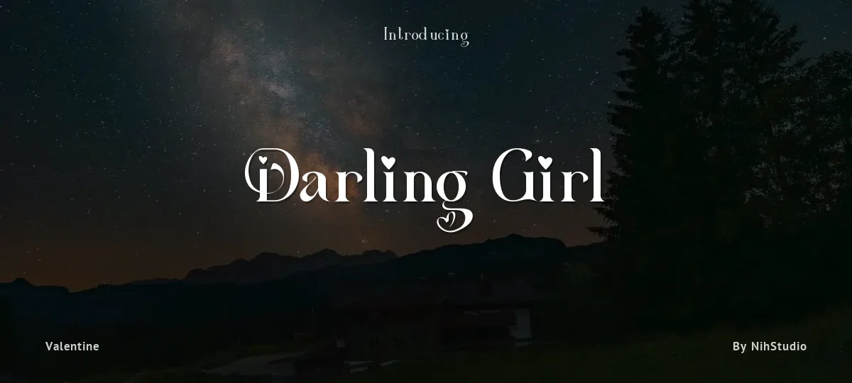 Darling Girl font preview