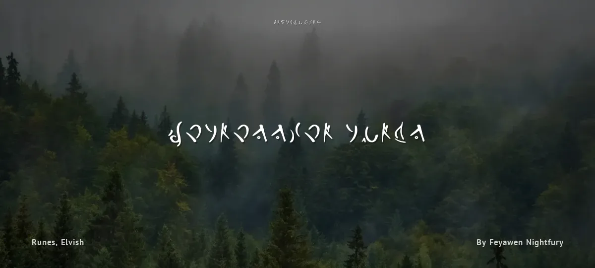 Darnassian Runes font preview