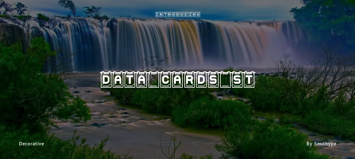 Data Cards St font preview