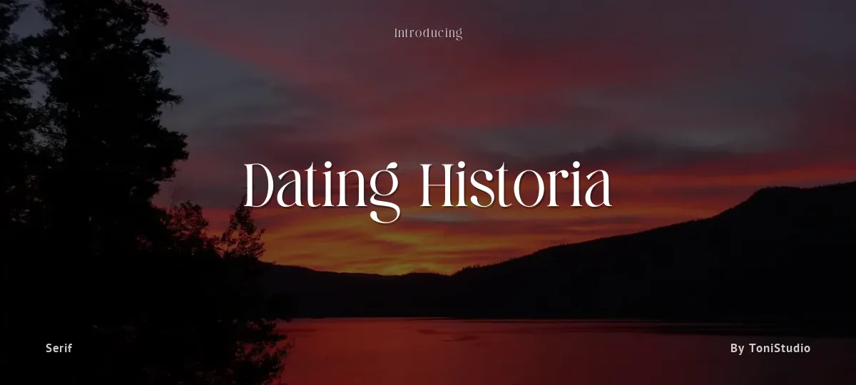 Dating Historia font preview