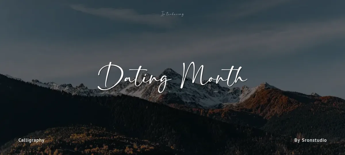 Dating Month font preview
