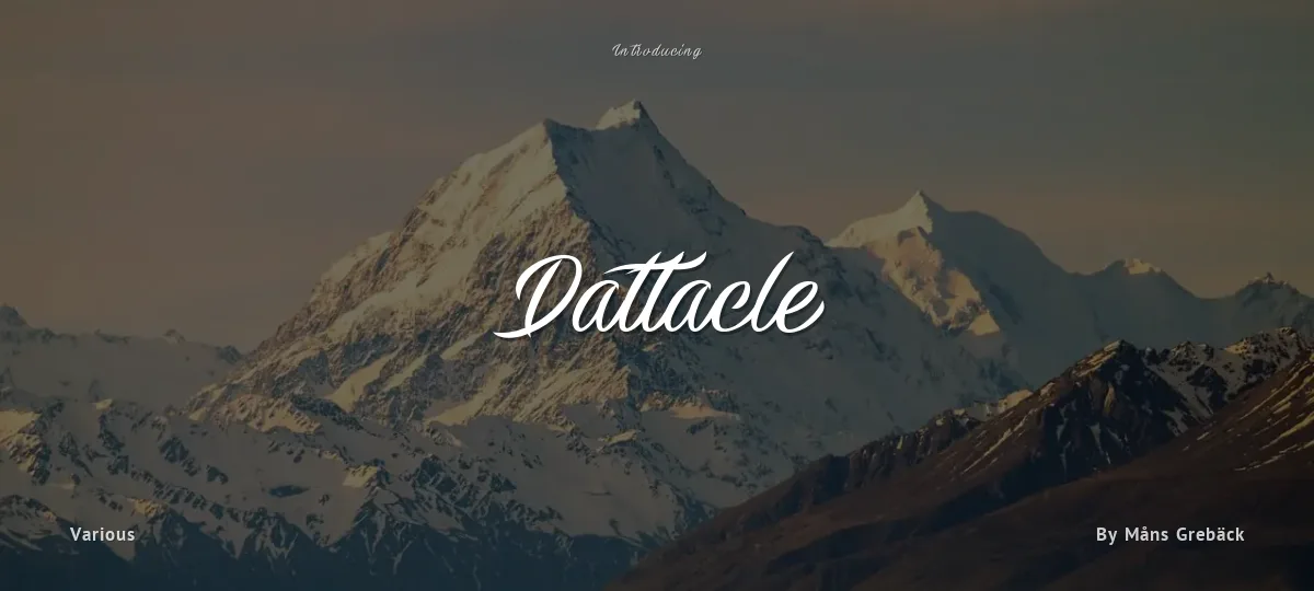 Dattacle font preview