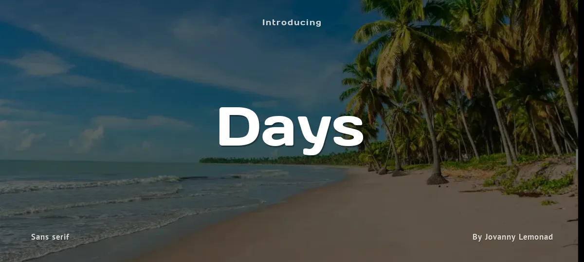 Days font preview