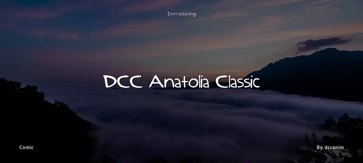 DCC Anatolia Classic font preview