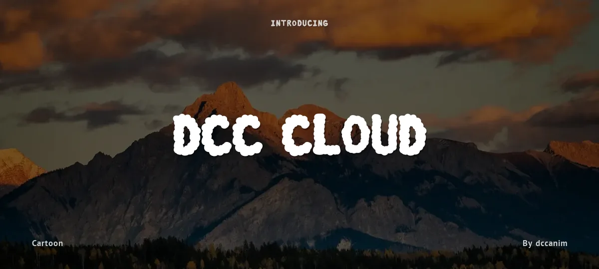 DCC Cloud font preview