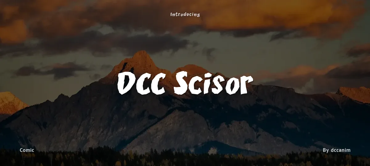 DCC Scisor font preview