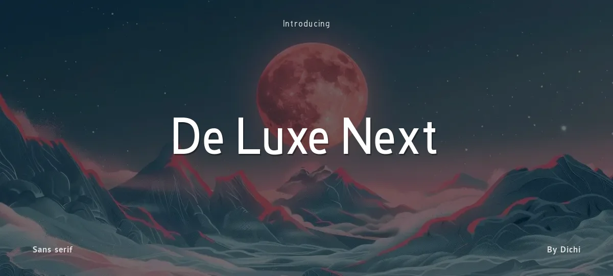 De Luxe Next font preview