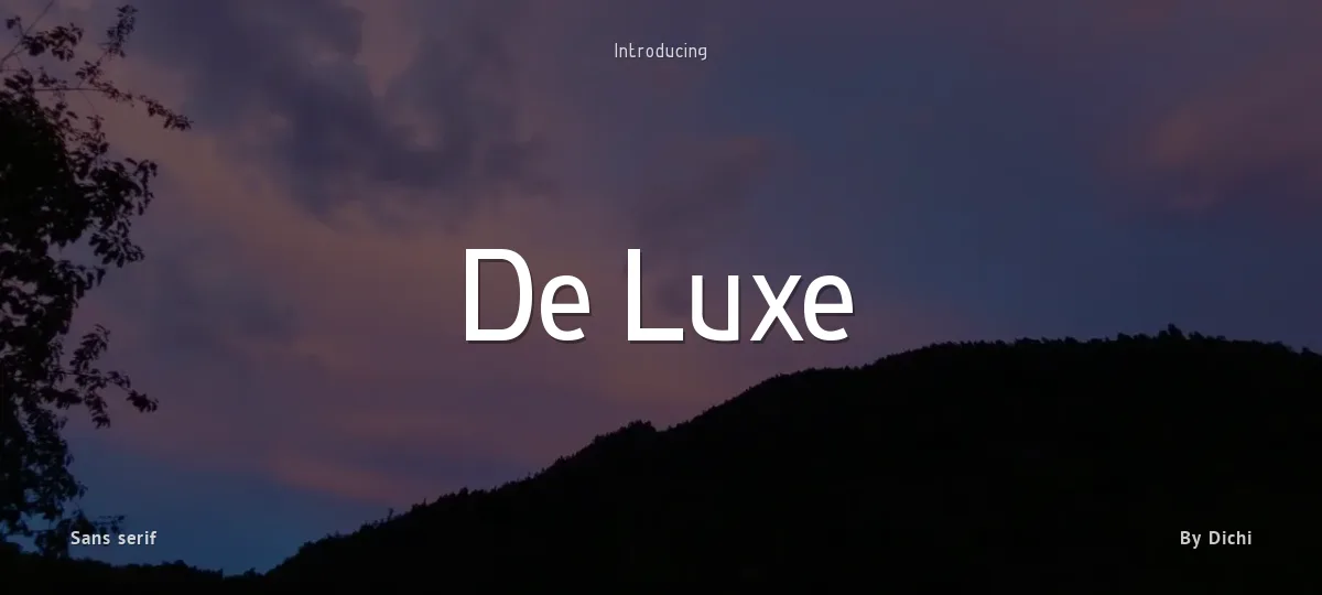 De Luxe font preview