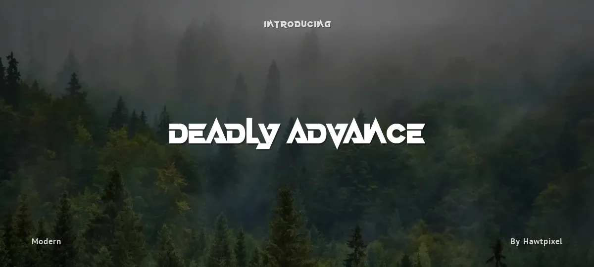 Deadly Advance font preview