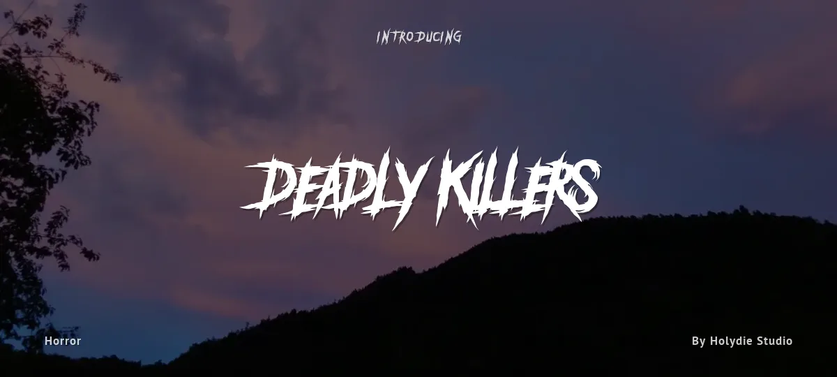 Deadly Killers font preview