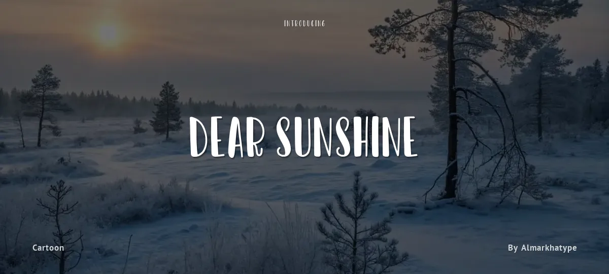 Dear Sunshine font preview