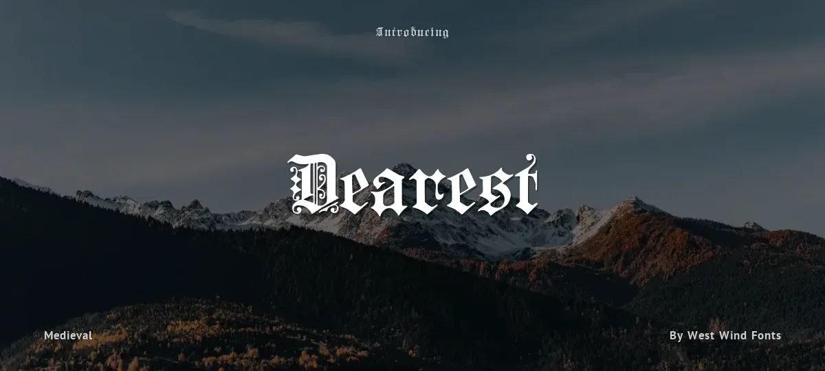 Dearest font preview