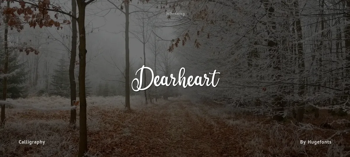 Dearheart font preview