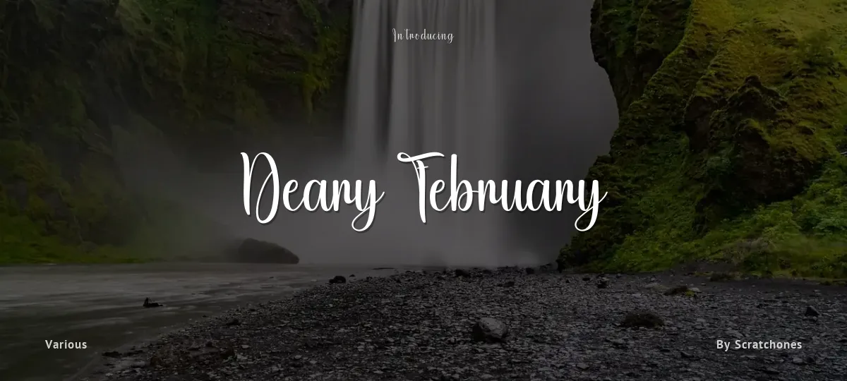 Deary February font preview