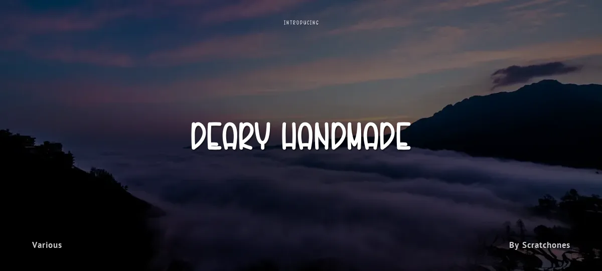 Deary Handmade font preview