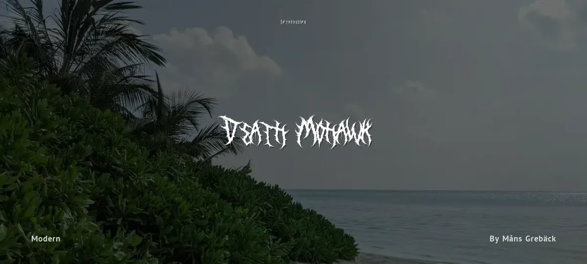 Death Mohawk font preview