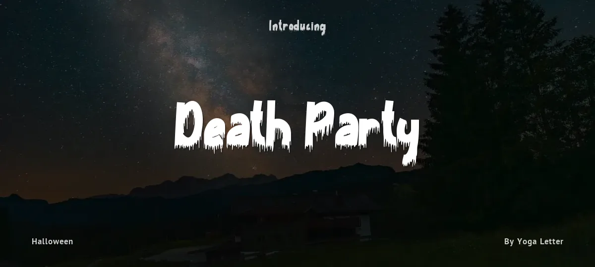 Death Party font preview