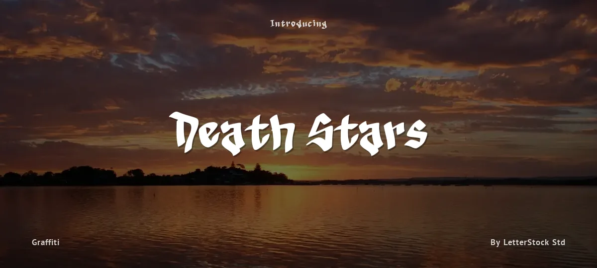 Death Stars font preview
