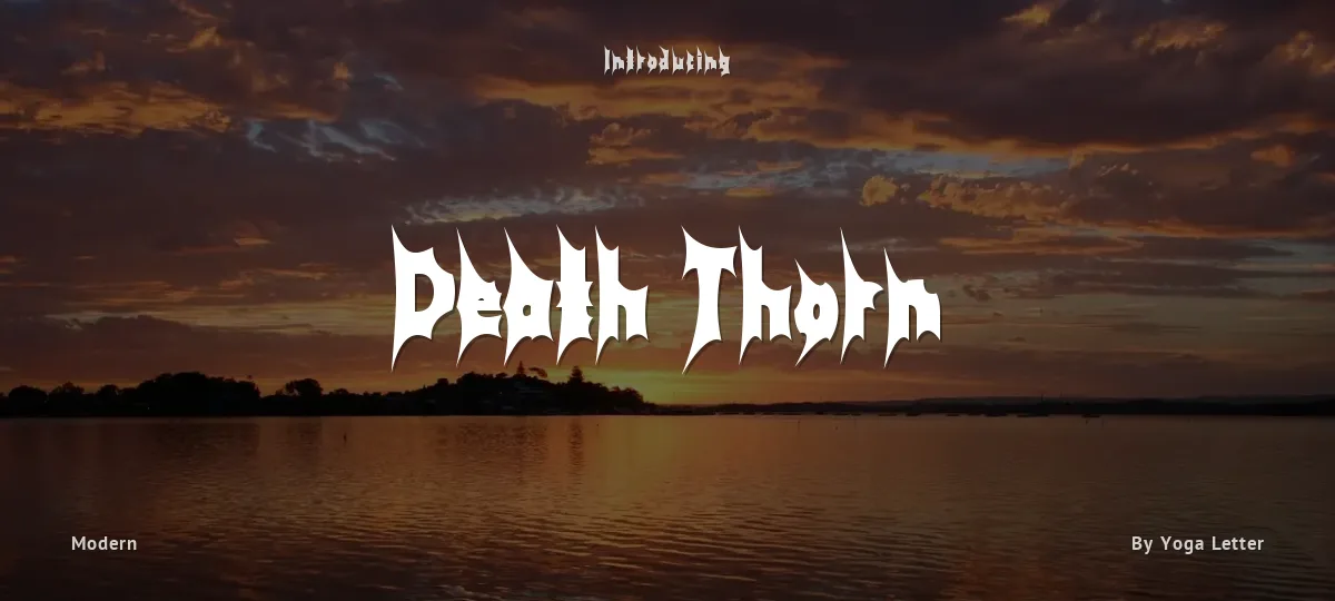Death Thorn font preview