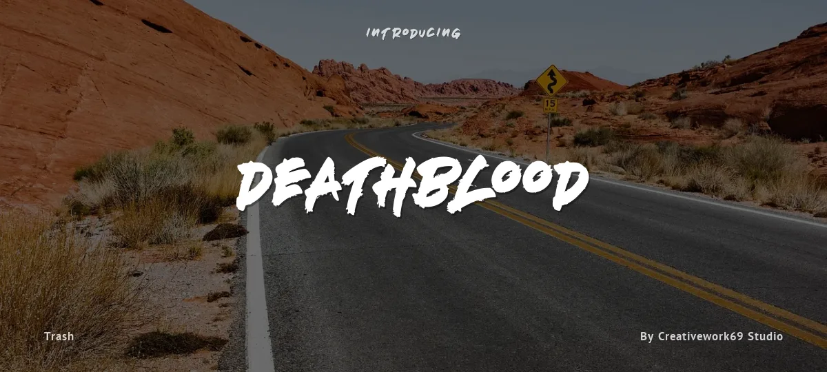 Deathblood font preview
