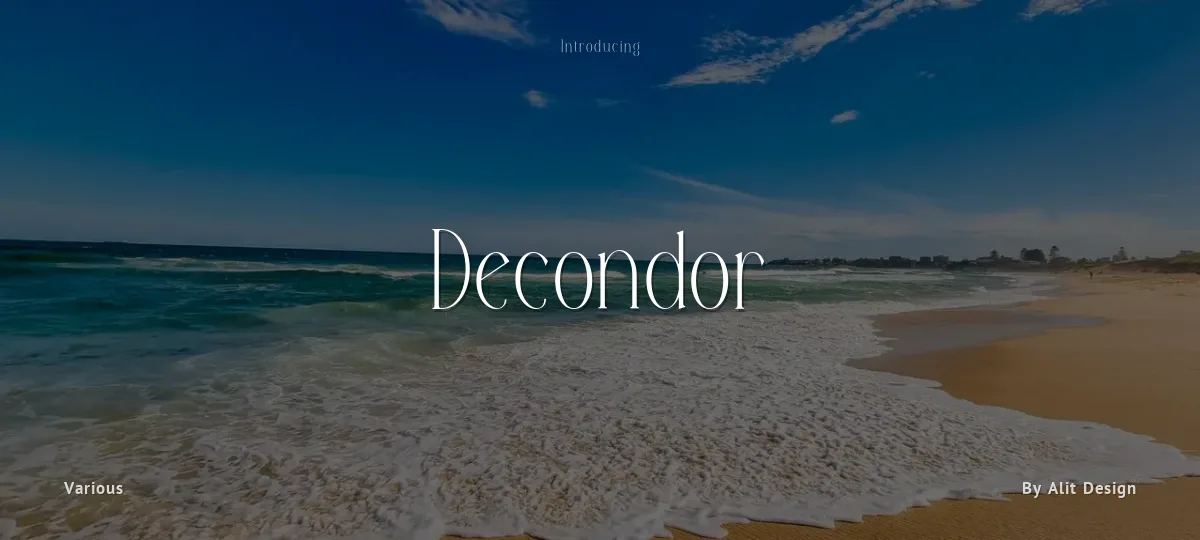 Decondor font preview
