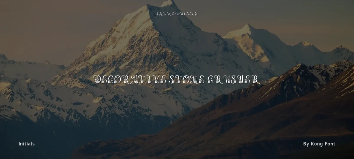 Decorative Stone Crusher font preview
