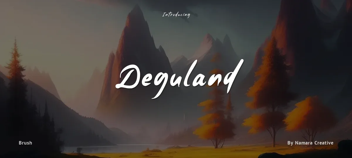 Deguland font preview