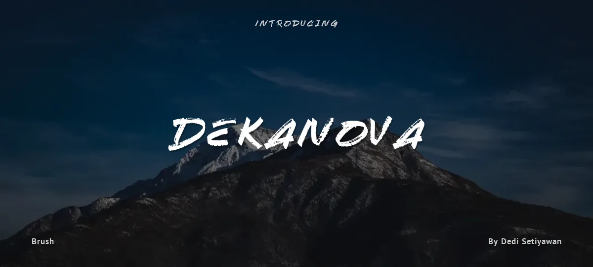 Dekanova font preview
