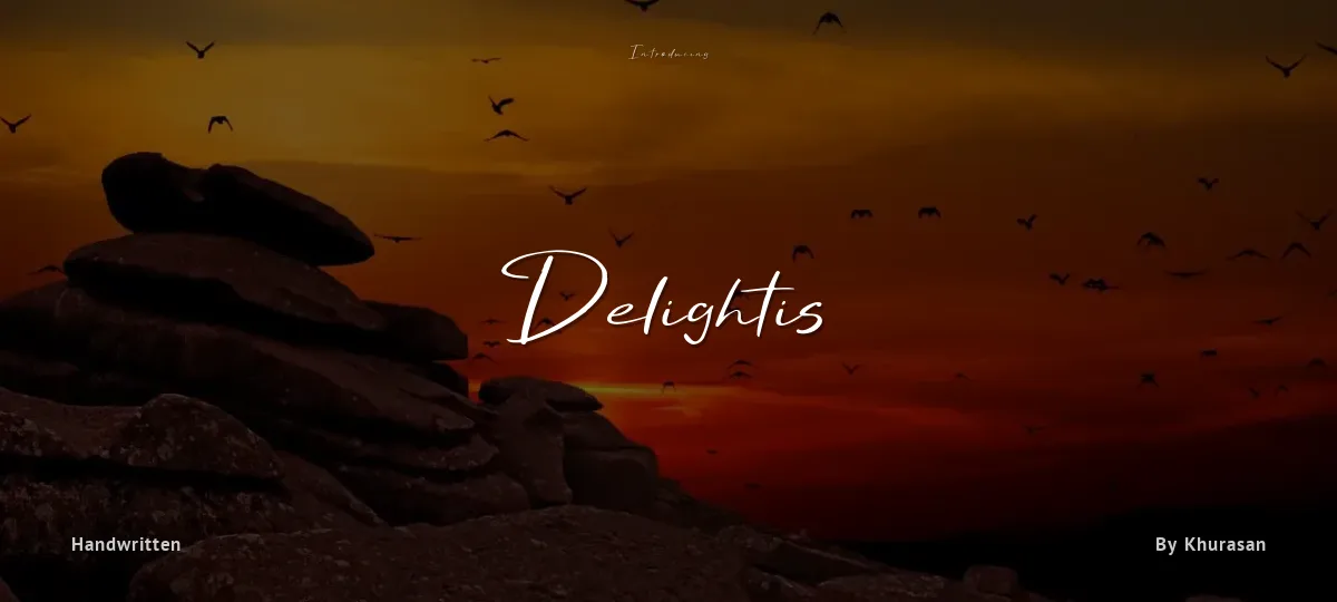 Delightis font preview