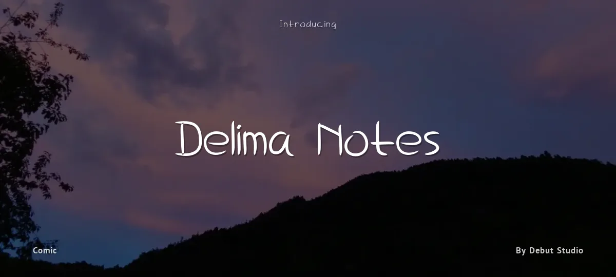 Delima Notes font preview