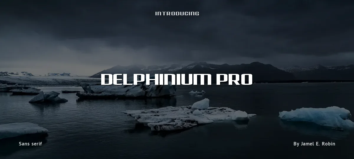 Delphinium Pro font preview