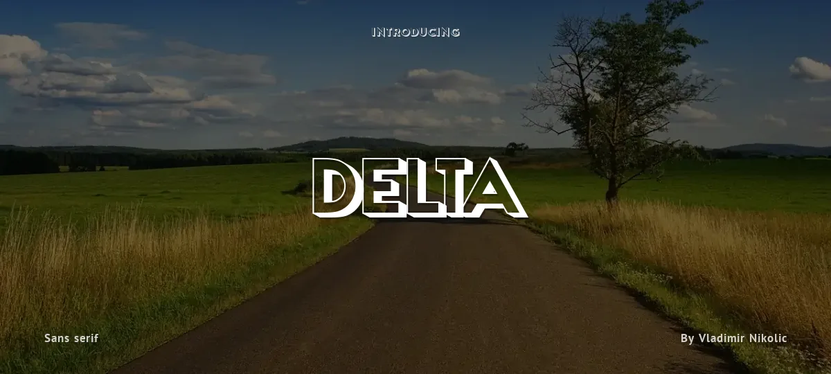 Delta font preview