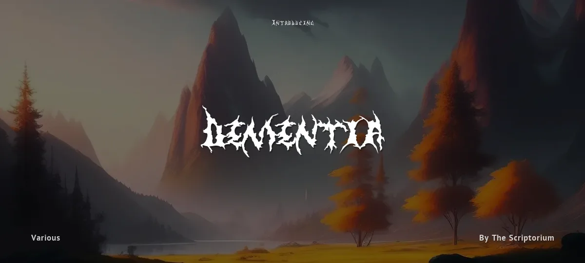 Dementia font preview