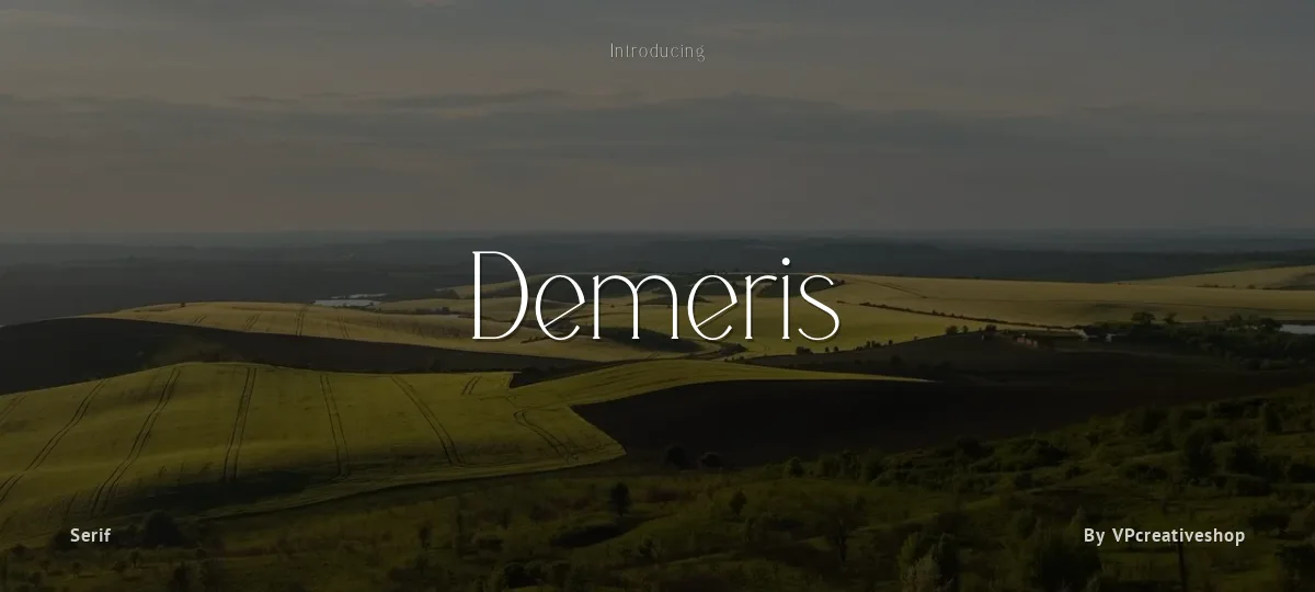 Demeris font preview