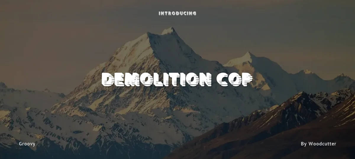 Demolition Cop font preview