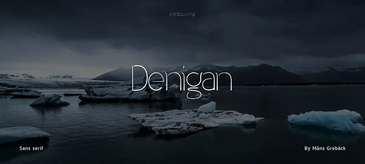 Denigan font preview