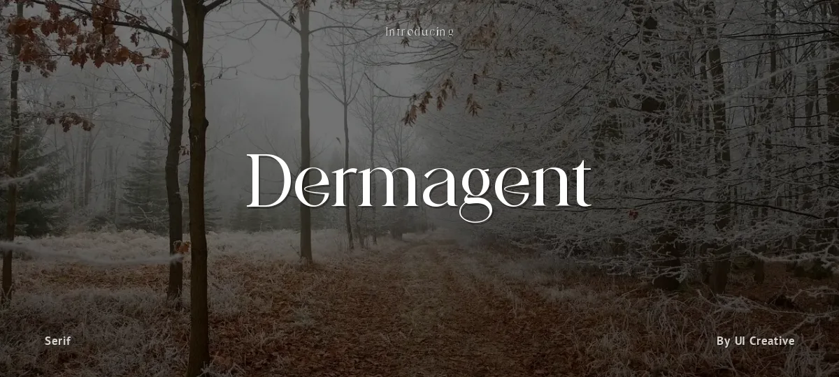 Dermagent font preview