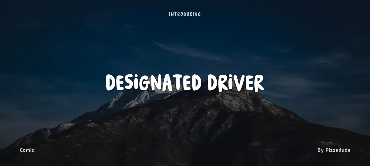 Designated Driver font preview