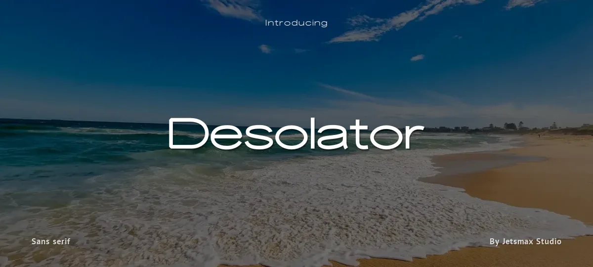 Desolator font preview
