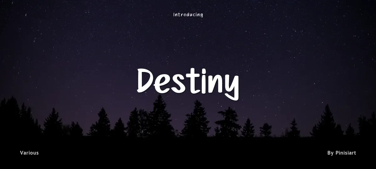 Destiny font preview