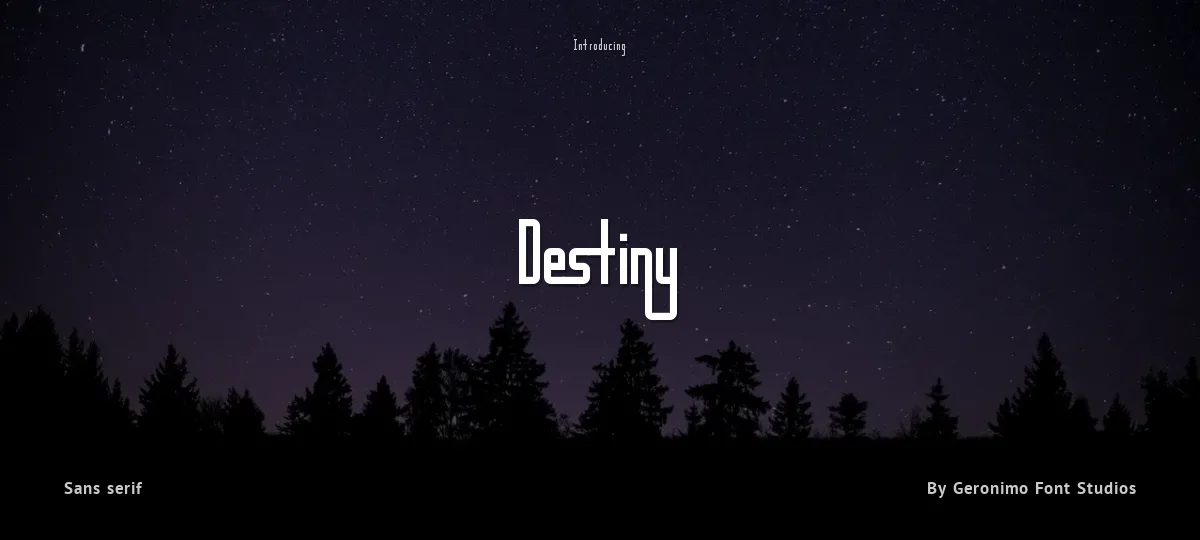 Destiny font preview